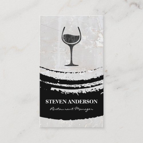 Wine Logo  Rock Texture Business Card