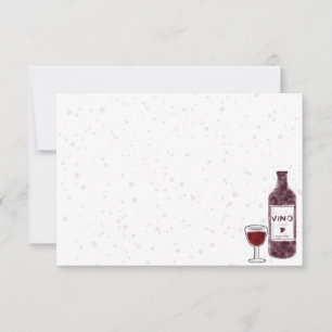 Wine Lover Blank Watercolor Note Card