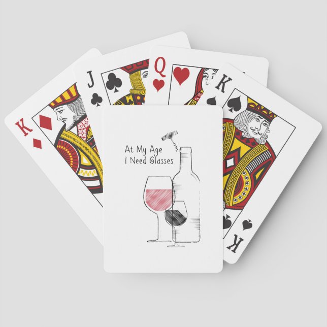 Wine Lover Funny Gifts Poker Cards (Back)