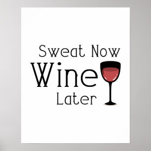 Wine Lover Funny Gym Workout Poster