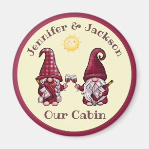 Wine Lover Gnome Couple Cruise Door Marker Magnet