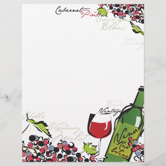 Wine Lover Letterhead (Front)
