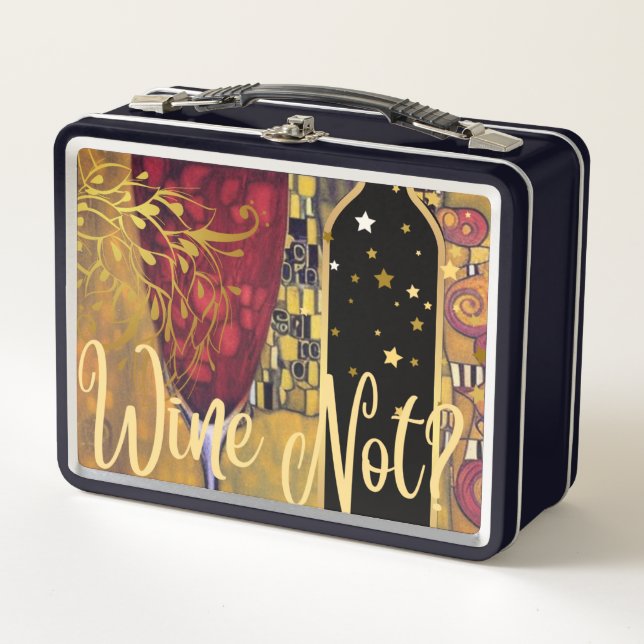 Wine Lover Metal Lunch Box (Front)