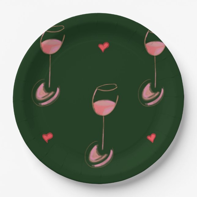 Wine lover paper plates (Front)