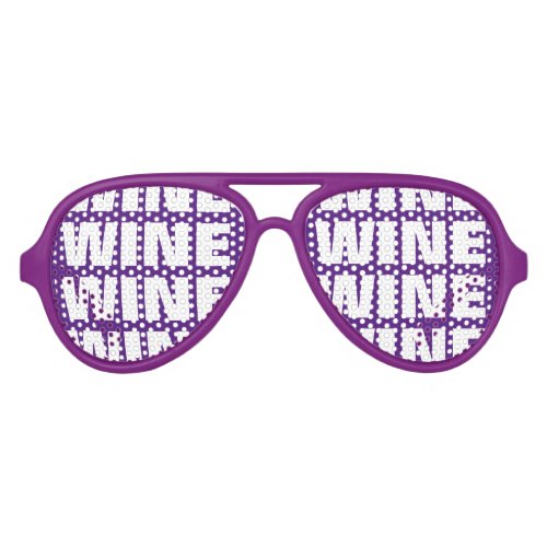 Wine lover party shades Funny purple sunglasses