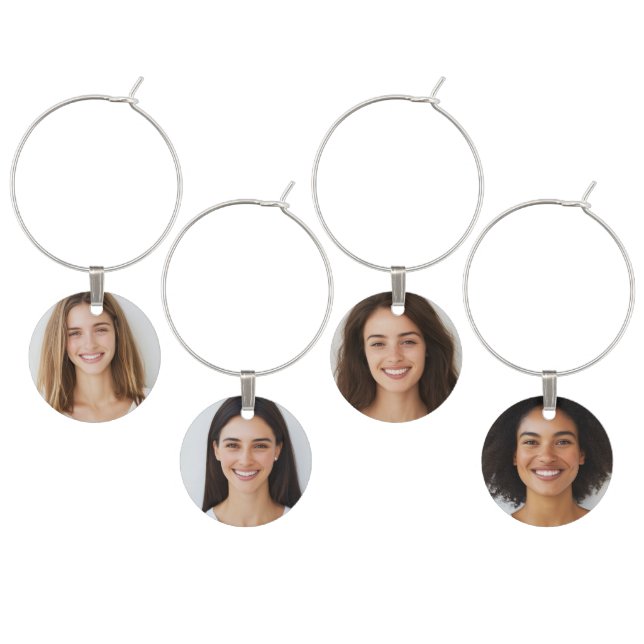 Wine Lover Personalized Photo Charm (Staggered)