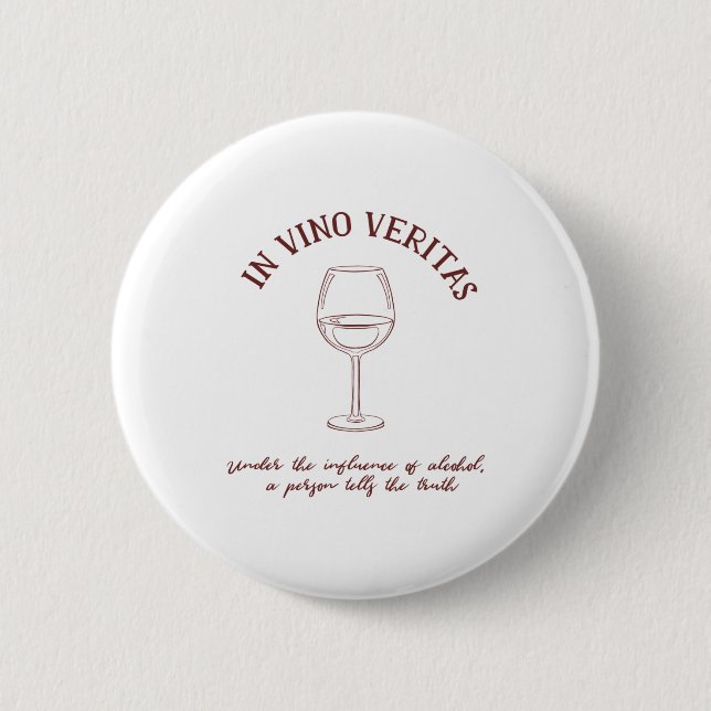 Wine Lover Quote Button (Front)
