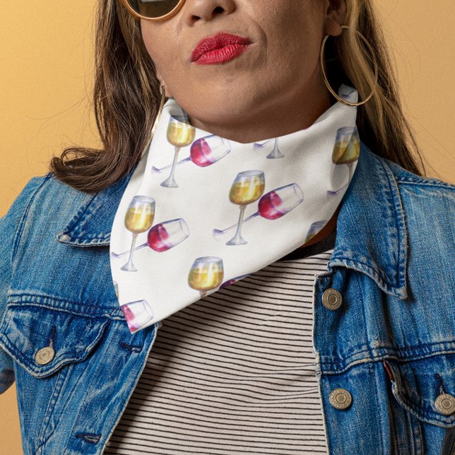 Wine Lover Red and White Glasses Bandana (Creator Uploaded)