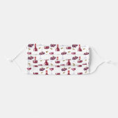 Wine Lover Red Wine Pattern Adult Cloth Face Mask (Front, Folded)
