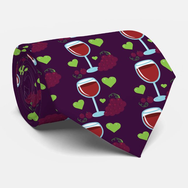 Wine Lover Tie (Rolled)