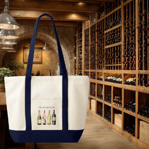 Wine Lover Tote Bag with Funny Saying 