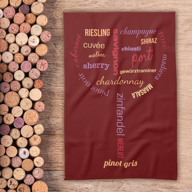 Wine Lover Typography Glass Towel (Creator Uploaded)