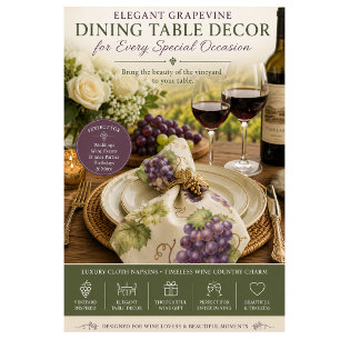 Wine Lover Vineyard Grape Cloth Napkins