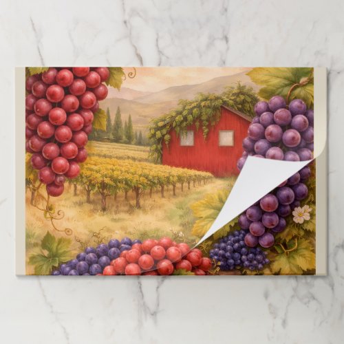 Wine Lover Vineyard Paper Placemats Wine Tasting