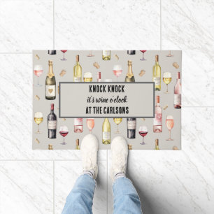 Wine Lover Wine o'Clock  Doormat