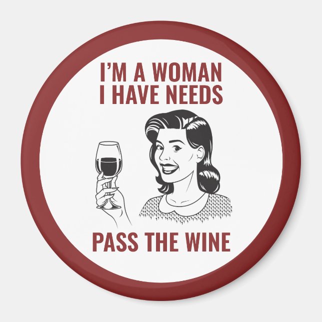 Wine Lover Women Magnet (Front)
