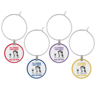 Wine Lover Women Wine Charm