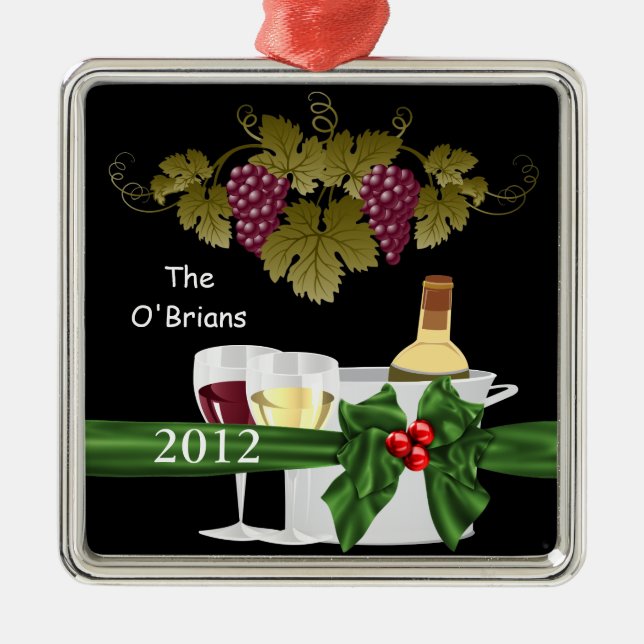 WINE LOVERS 2012 ORNAMENT PERSONALIZED (Front)