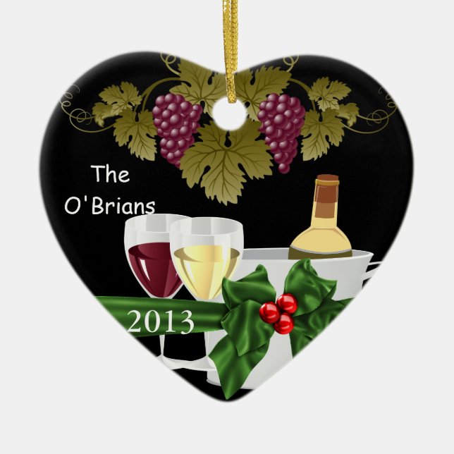 WINE LOVERS 2013 ORNAMENT PERSONALIZED (Front)