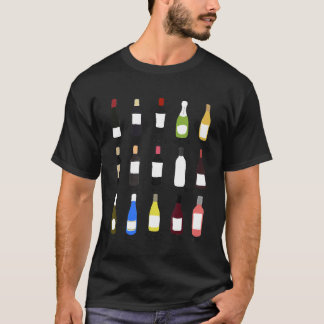Wine Lovers Bottles of Wine Identification Graphic T-Shirt
