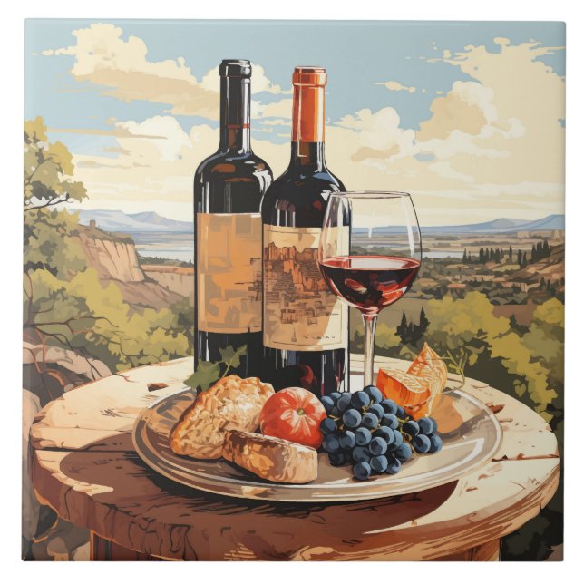 Wine Lover's Ceramic Tile (Front)