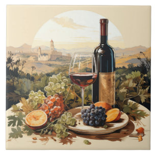 Wine Lover's Ceramic Tile