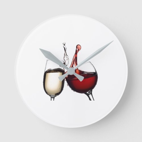 WINE LOVERS CLOCKCHEERS 24 HOURS A DAY ROUND CLOCK