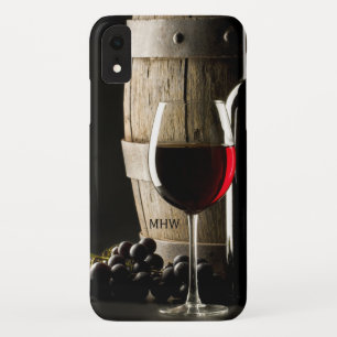 Wine Lover's custom monogram phone cases