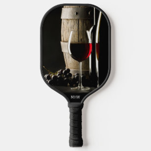 Wine Lover's custom monogram Pickleball Paddle