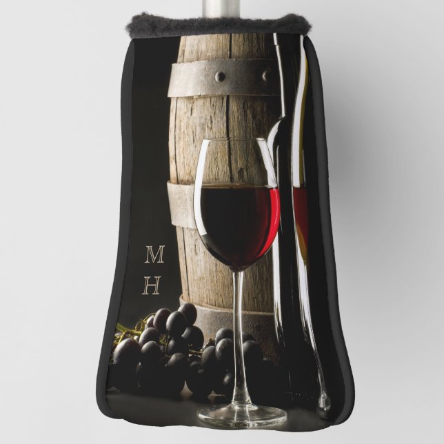 Wine Lover's custom monogram putter cover (Rotate 90)