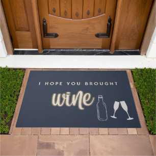 Wine Lover's Funny Door Mat