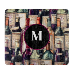 Wine Lovers Glass Cutting Board