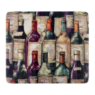 Wine Lovers Glass Cutting Board