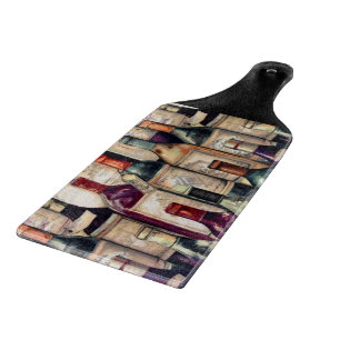 Wine Lovers Glass Paddle Cutting Board