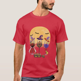 Wine lovers halloween friends T-Shirt