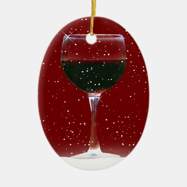 Wine Lover's Holiday Ornament (Front)