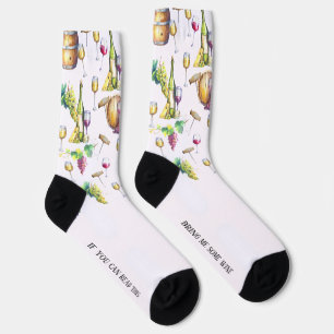 Wine Lovers If You Can Read This Socks