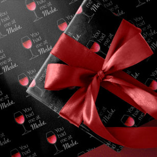 Wine lovers red and black Wrapping Paper Sheets
