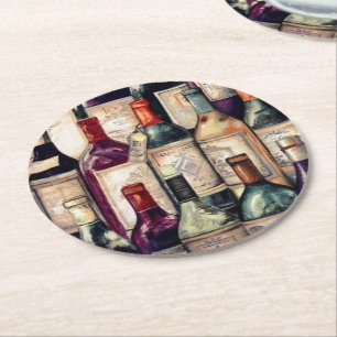 Wine Lovers Round Coasters