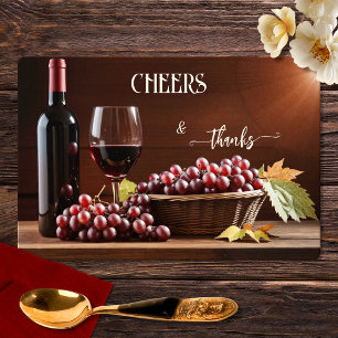 Wine Lovers Thanks  Placemat
