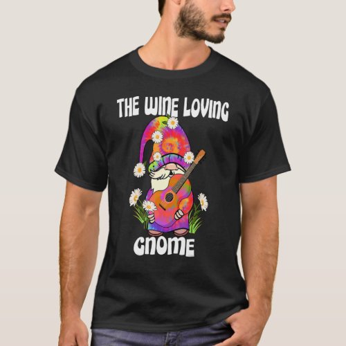 Wine Loving Gnome Merry Christmas Tie Dye Pajamas T_Shirt