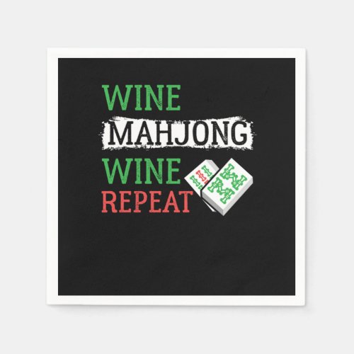 Wine Mahjong Wine Repeat Tile Based Chinese Game G Napkins
