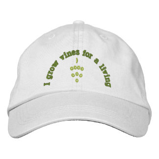 WINE MAKER, WINE MAKING, GRAPES, EMBROIDERED BASEBALL HAT