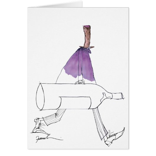 wine man cartoon, tony fernandes cards (Front)
