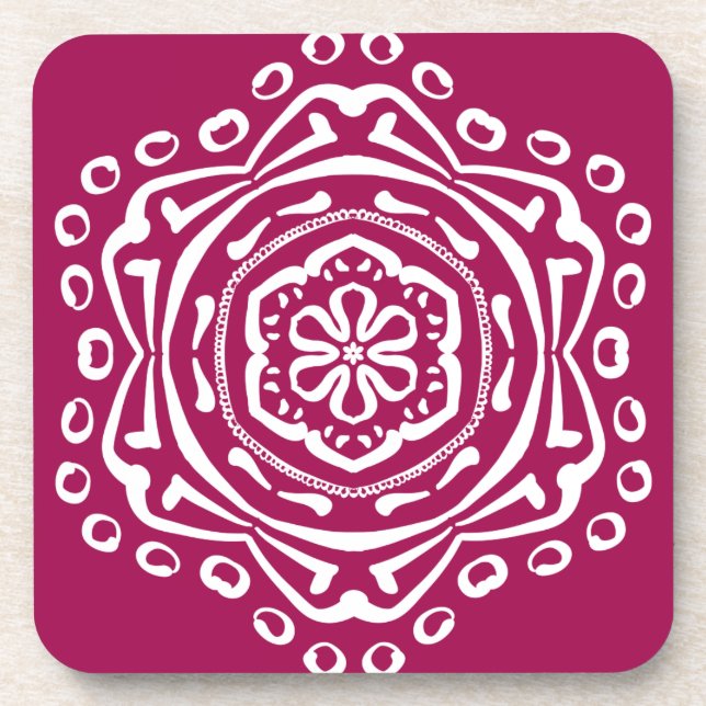 Wine Mandala Coaster (Front)