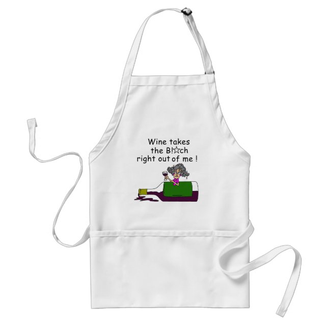 Wine Mellows Me Adult Apron (Front)