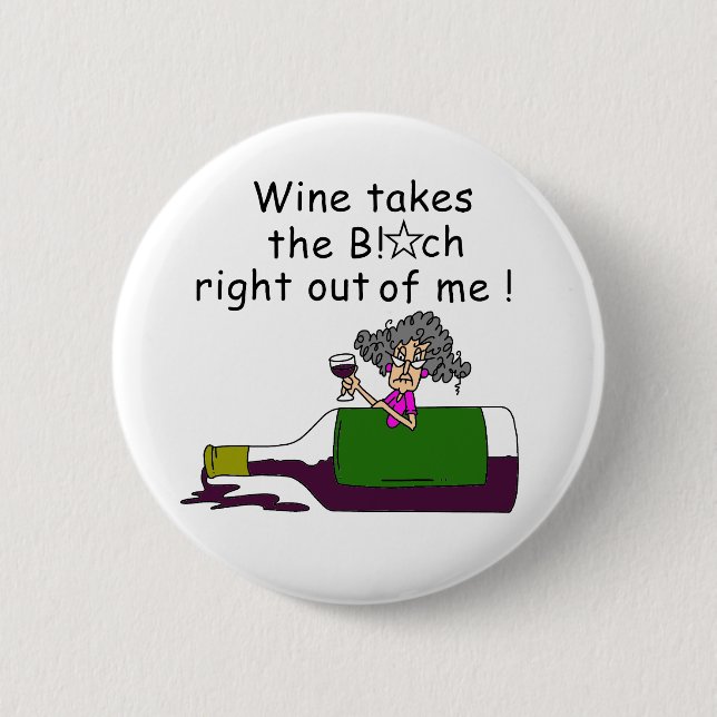 Wine Mellows Me Pinback Button (Front)