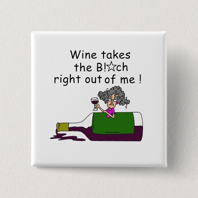 Wine Mellows Me Pinback Button (Front)