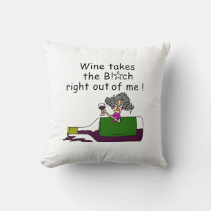 Wine Mellows Me Throw Pillow