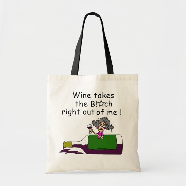 Wine Mellows Me Tote Bag (Front)
